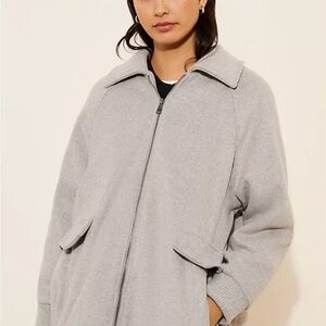 Anthropologie Pilcro Light Gray Cape Jacket size S